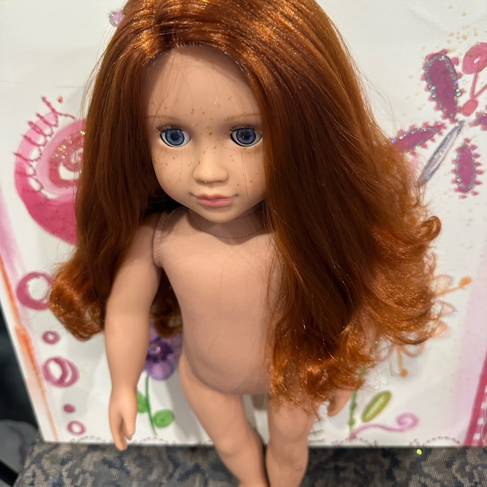Auburn-Haired Doll with Blue Eyes